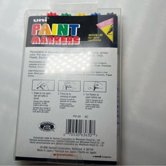 63630 PX-20 Oil-Based Paint Marker, Medium Line Assorted Colors, 6-Count - Picture 2 of 2